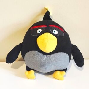 *4 for $20* Angry Birds Bomb Bird Plush Clip - Game - Movie